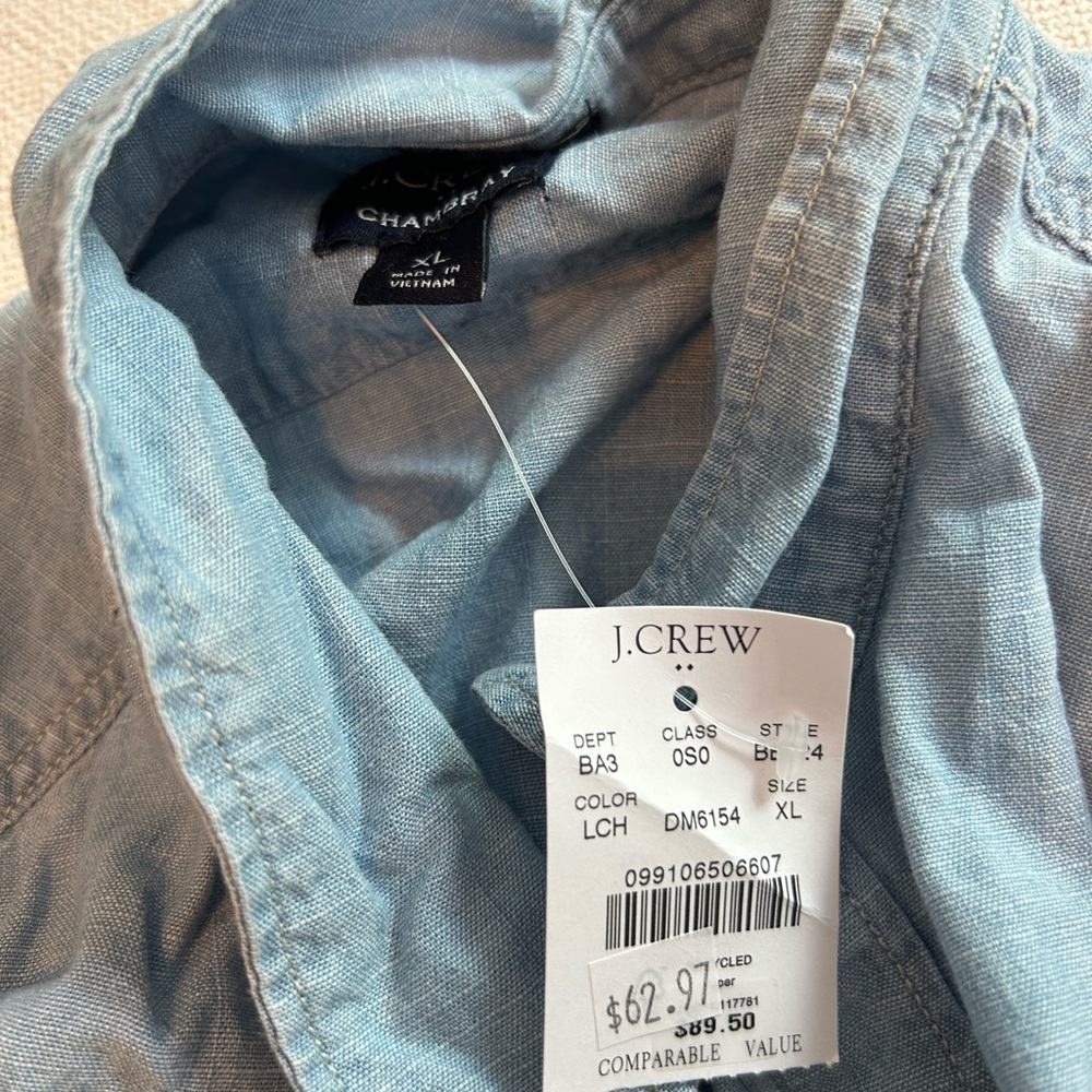 J.Crew Chambray Shirt in Light Blue
